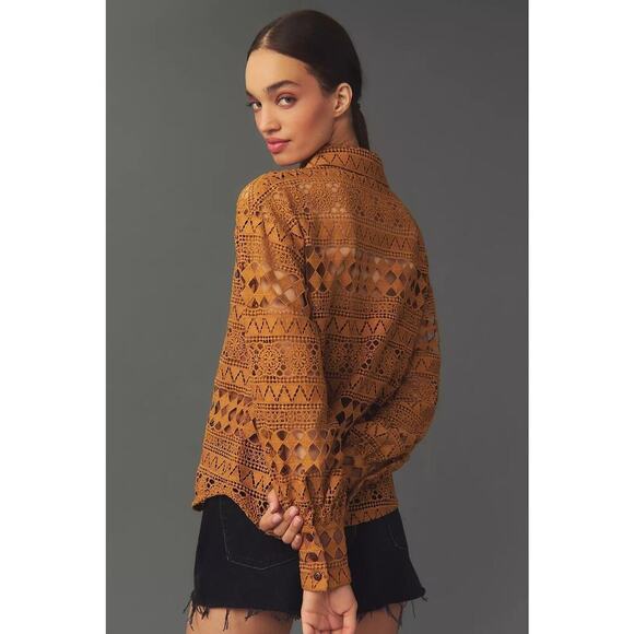 Anthropologie x La Maise Studio Kimaya Buttondown Shirt Size Medium - Picture 2 of 11